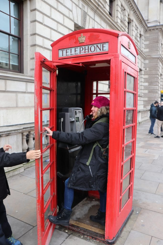 Red Phone Booth Picture.  London Family Vacation