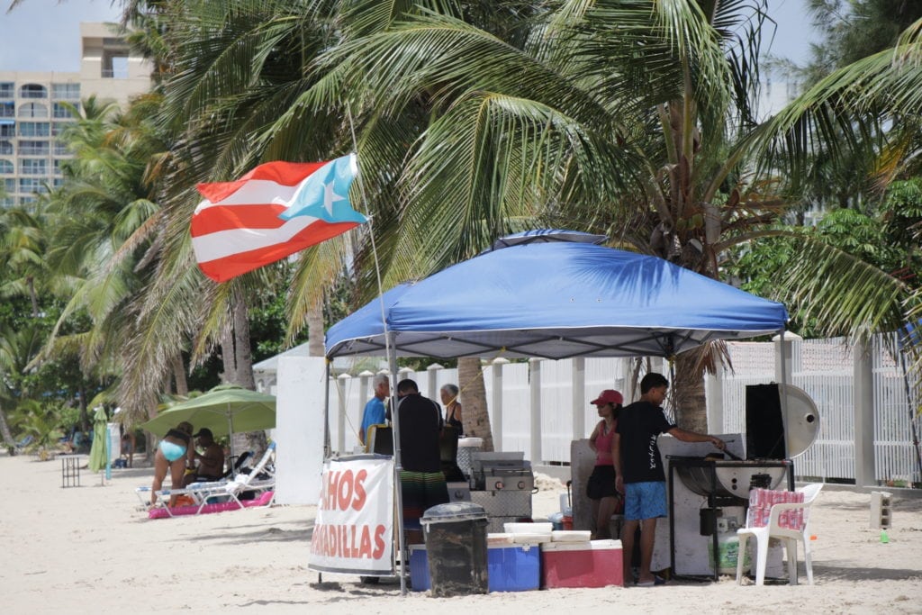 Things to Do In Puerto Rico.  
Beach Vendors in Isla Verde