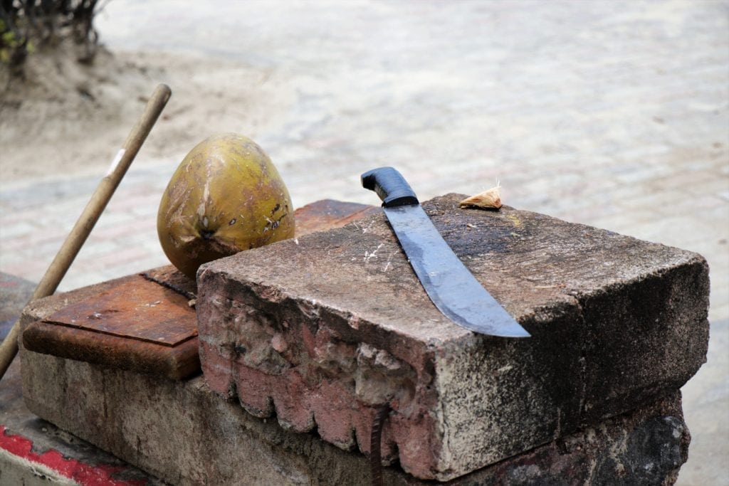 Things to Do In Puerto Rico.  coconut with machete