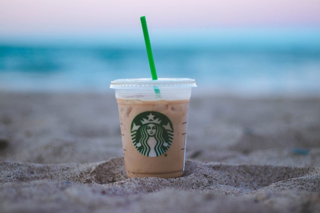 Things to Do In Puerto Rico.  Starbucks on the beach